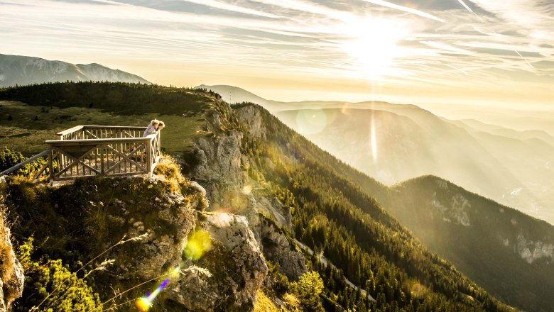 Blickplatz Aussichtswarte Ottohaus Rax, © Niederösterreich-Werbung/Herbst