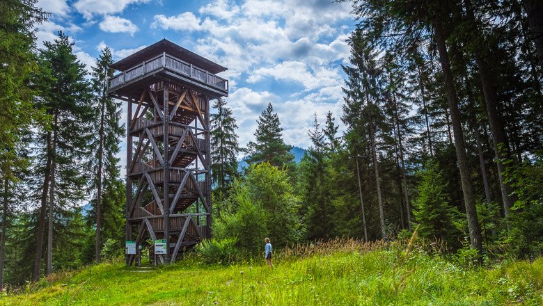 Der Aussichtsturm beim Themenweg Werkstatt, © Wiener Alpen, Christian Kremsl