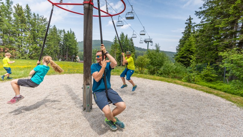 Na turistické stezce s houpacími stanicemi, © Wiener Alpen/Christian Kremsl