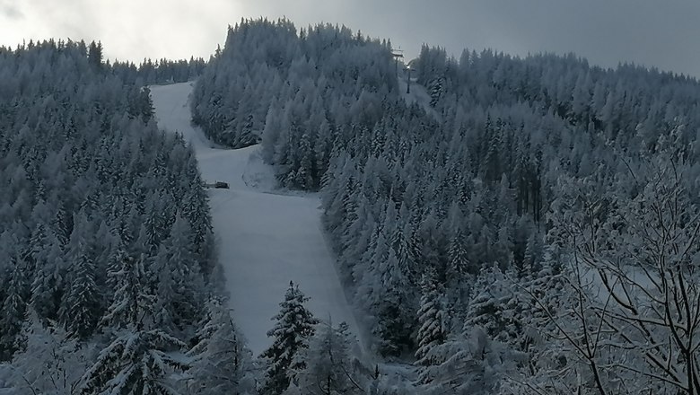 Blick auf die Schipiste, © Familien Mohr