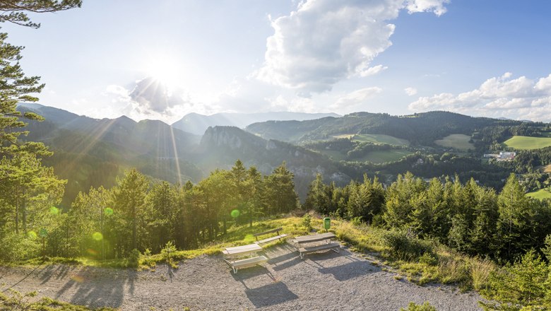 Blickplatz "20-Schilling-Blick", © Wiener Alpen - Zwickl