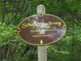 Schaftersbachweg-Wegweise, © Karen Jesserer