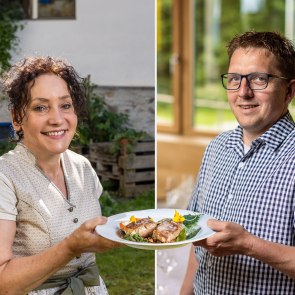 Haubenköchin Gerda Stocker trifft Hüttenwirt Marco Auer , © Wiener Alpen/Fülöp