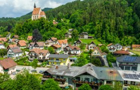 Gemeinde Kirchberg am Wechsel mit dem Gasthof Pension St. Wolfgang 