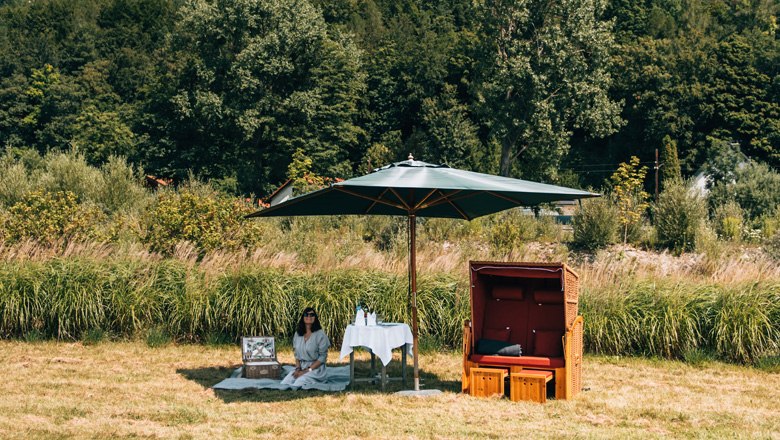 Picknick am Fluss - Schloss Wartholz, © NÖW-Sommertageblog