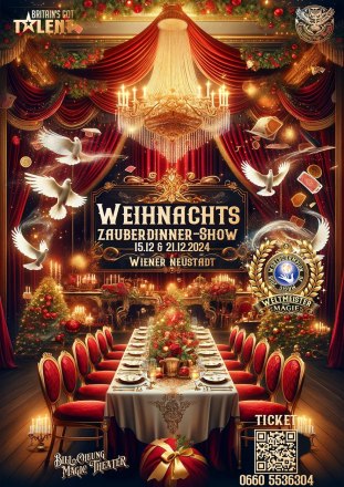 Weihnachtszauberdinner-Show mit Weltmeister Der Magie, © Bill Cheung Magic Theater