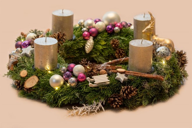 Adventskranz, © Bild von MelaniMarfeld / Pixabay