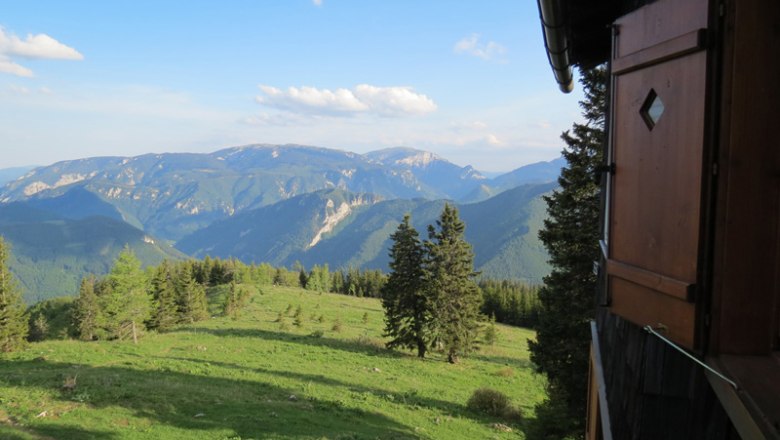 Blick aus der Hütte, © Roman Reichel