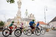 Am Hauptplatz von Neunkirchen, © wieneralpen-mountainbikeguides-thomas-bartl